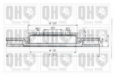QUINTON HAZELL bdc4683 -  Тормозной диск